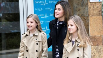 Letizia con sus hijas Leonor