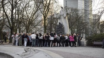 Los argentinos emocionados frente al