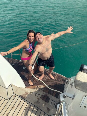 Diego Maradona se divierte junto