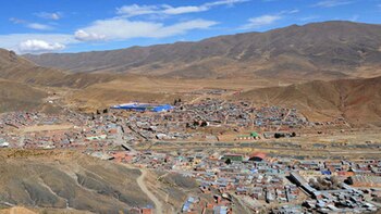 La mina en Huanuni, Oruro, se dedica a la producción de estaño