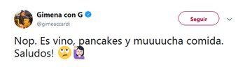 El posteo de Gimena en