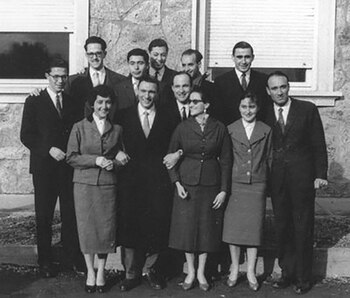 Gentile junto a sus compañeros