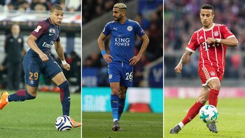 Mbappé, Mahrez y Alcántara, son