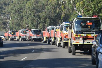 Camiones de los bomberos en