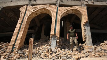 Los restos del mausoleo de