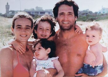 La familia en unas vacaciones.