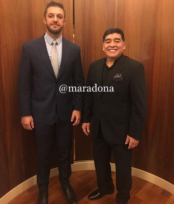 Matías Morla y Diego Maradona.
