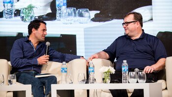 Wenceslao Casares en un encuentro