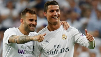 Jesé Rodríguez junto a Cristiano