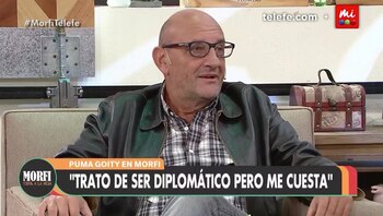 Gabriel Goity durante su visita