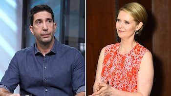 David Schwimmer y Cynthia Nixon