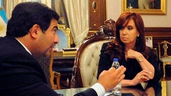 Cristina Kirchner junto a Ricardo Echegaray, entonces director general de Aduanas