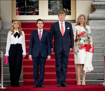 Los reyes de Holanda posaron