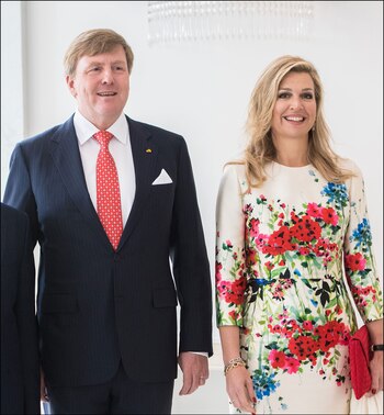 El look floral de Máxima