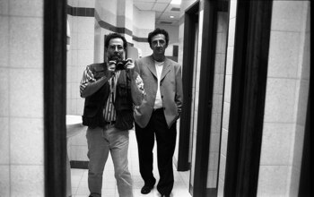 Con Roberto Bolaño, año 1999