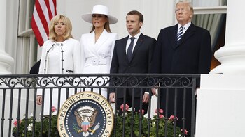 Macron y Trump, junto a