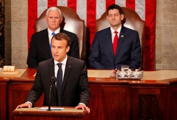 Macron frente al Congreso de