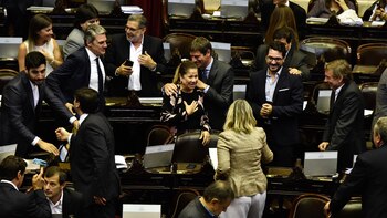 Graciela Camaño junto a diputados