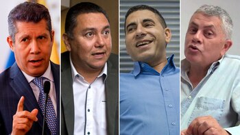 Los candidatos opositores Henri Falcón,