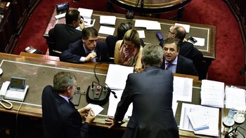 Los jefes de bloques hablando