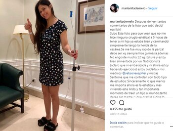 El descargo de la modelo.