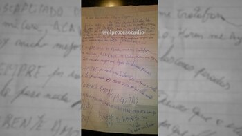 La carta escrita por Leandro Acosta desde el centro de rehabilitación neuropsiquiátrico