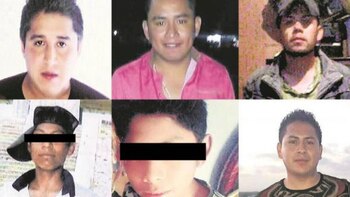 Los seis jóvenes desaparecidos en