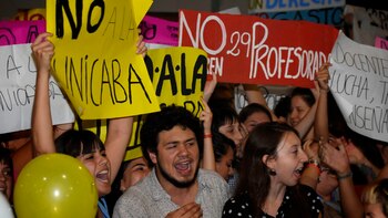 Manifestación contra la UniCABA en