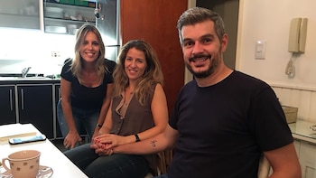 Luciana Mantero junto a Marcos