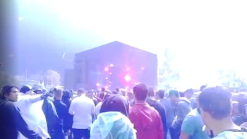 El momento del impacto del