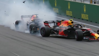Verstappen intentó mantener su posición