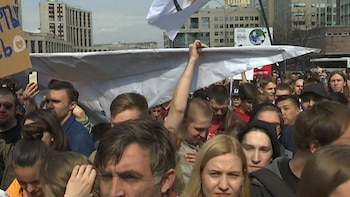 Una protesta en Moscú contra el bloqueo a Telegram