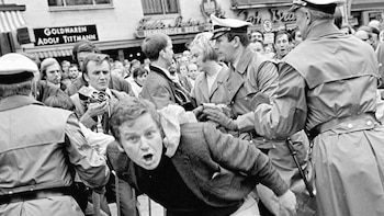 Daniel Cohn-Bendit durante el Mayo