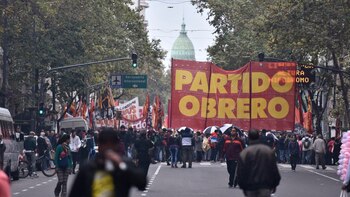 Los militantes marcharon por la