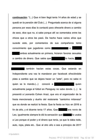 El acta de la declaración