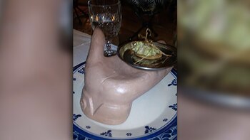 El candidato recibió su cena