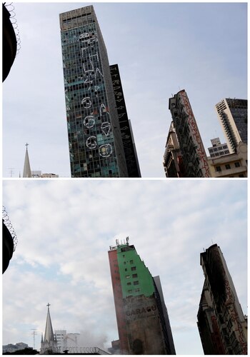 El antes y el después de la zona (Reuters)
