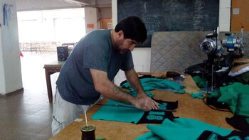 Con su mujer Verónica y