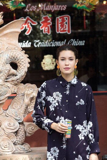 Vestido camisero estampado ($ 3.600,