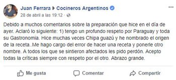 El pedido de disculpas de