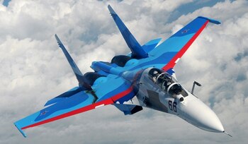 Un caza SU-30 ruso