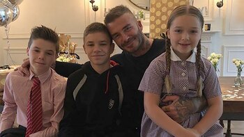 David Beckham junto con sus