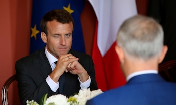 Macron en Australia, con el