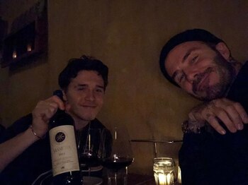 David Beckham y Brooklyn compartieron