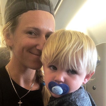Victoria Azarenka con su hijo