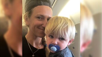 Victoria Azarenka con su hijo