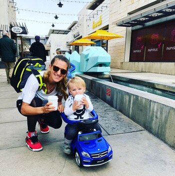 Victoria Azarenka con su hijo