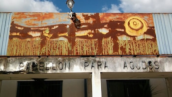 El ingreso al pabellón de