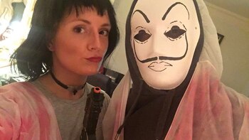 Manuel y su novia se