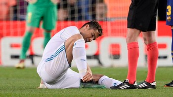 Ronaldo sufrió un golpe en